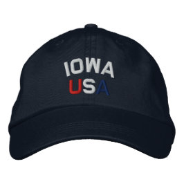 Iowa USA bestickt Navy Blue Hat Bestickte Kappe
