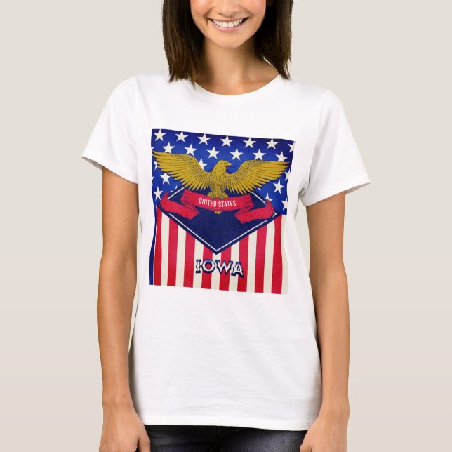 Iowa USA Flag T-Shirt (Vorderseite)