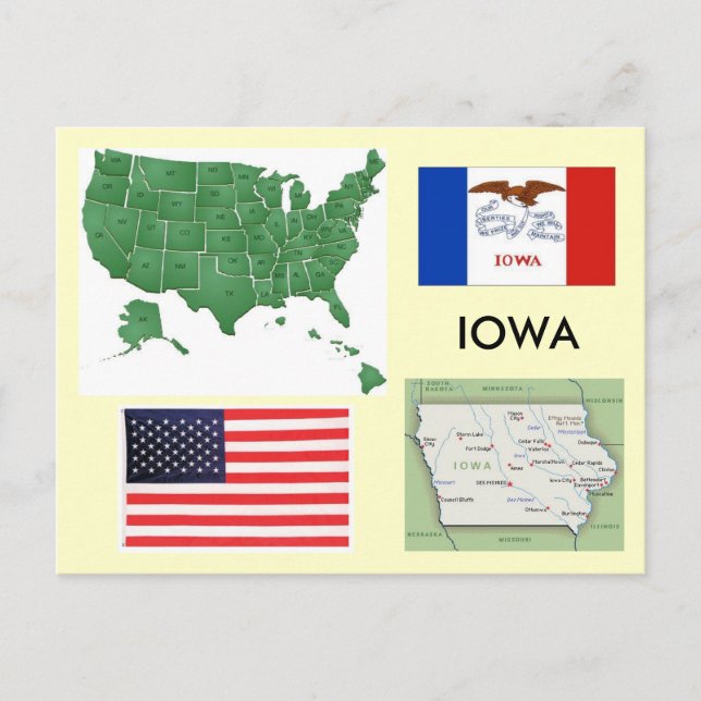 Iowa, USA Postkarte (Vorderseite)