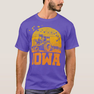 Iowa Vintag Retro Traktor Bauer Gift T-Shirt