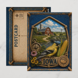 Iowa Vintage Reise Postkarte