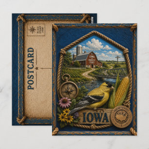 Iowa Vintage Reise Postkarte