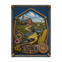 Iowa Vintage Reise Postkarte
