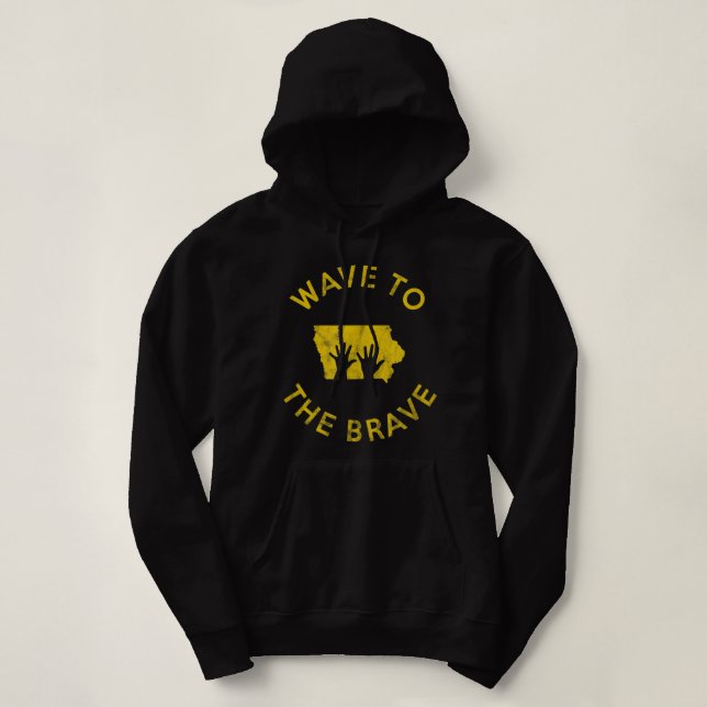 Iowa Wave to the Brave Football Childrens Hospital Hoodie (Design vorne)