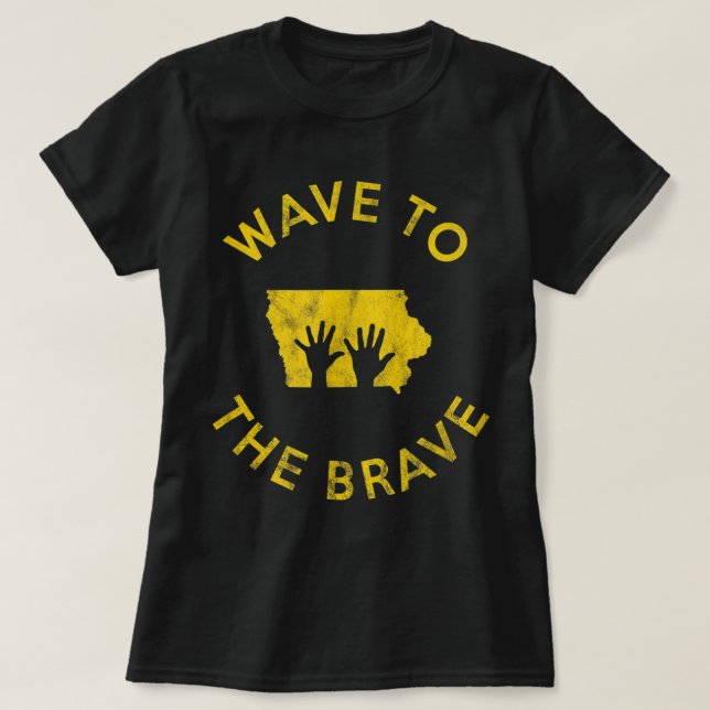 Iowa Wave to the Brave Football Childrens Hospital T-Shirt (Design vorne)
