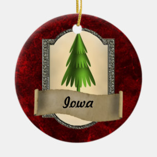 Iowa-Weihnachtsverzierung Keramik Ornament