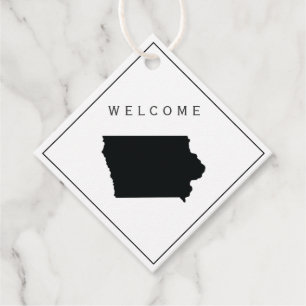 Iowa Welcome Bag Geschenk Tag für Hochzeitswoche Geschenkanhänger