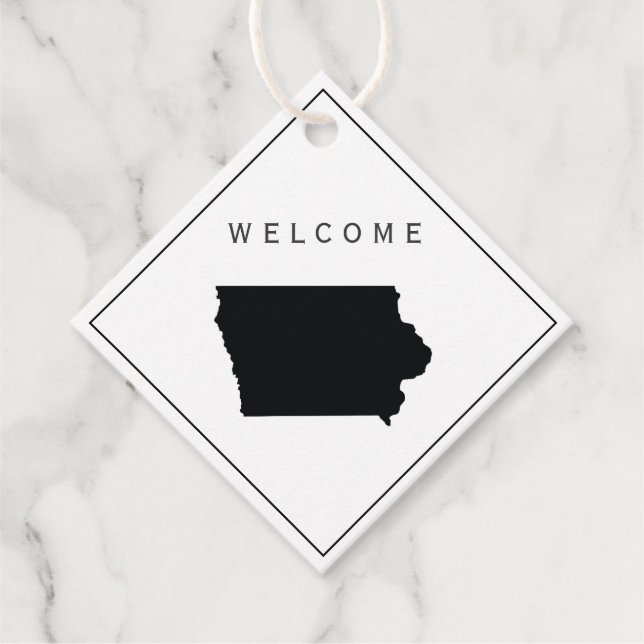 Iowa Welcome Bag Geschenk Tag für Hochzeitswoche Geschenkanhänger (Vorderseite)