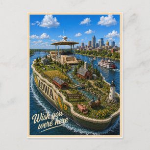Iowa Wish You Were Here State-Serie Postkarte