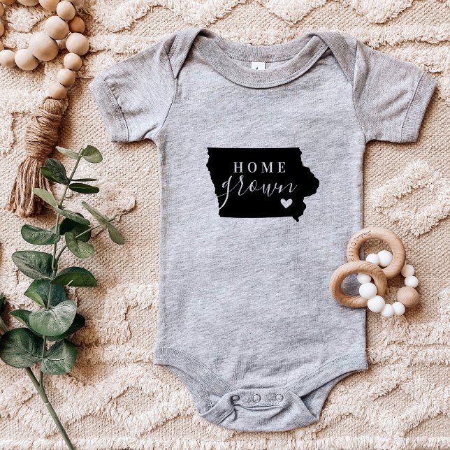 Iowa Zuhause Grown Staat T-Shirt Baby Strampler (Von Creator hochgeladen)