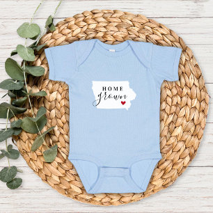 Iowa Zuhause Grown Staat T-Shirt Baby Strampler