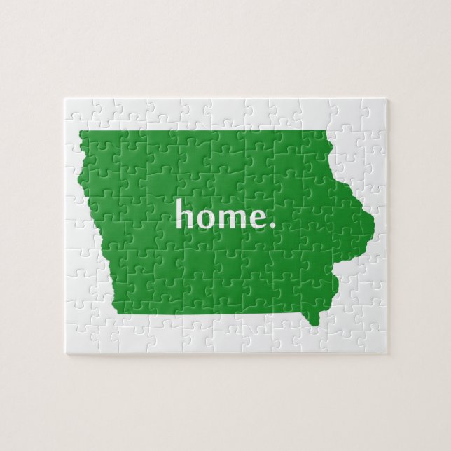 Iowa Zuhause grün Puzzle (Horizontal)