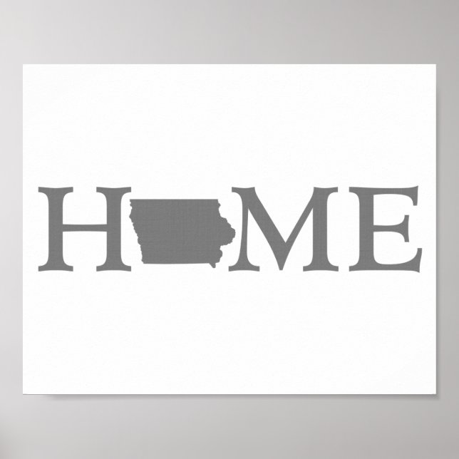 Iowa Zuhause Staat Poster (Vorne)