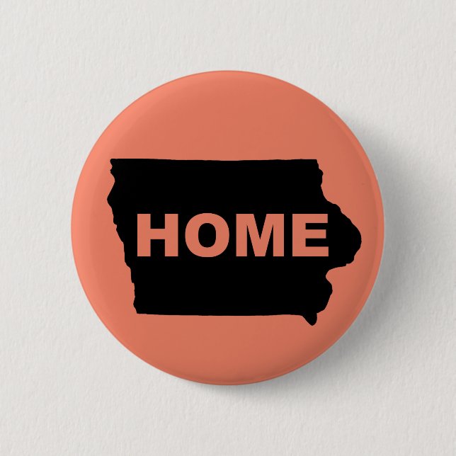 Iowa-Zuhause weg von Staats-Knopf-Abzeichen-Button Button (Vorderseite)