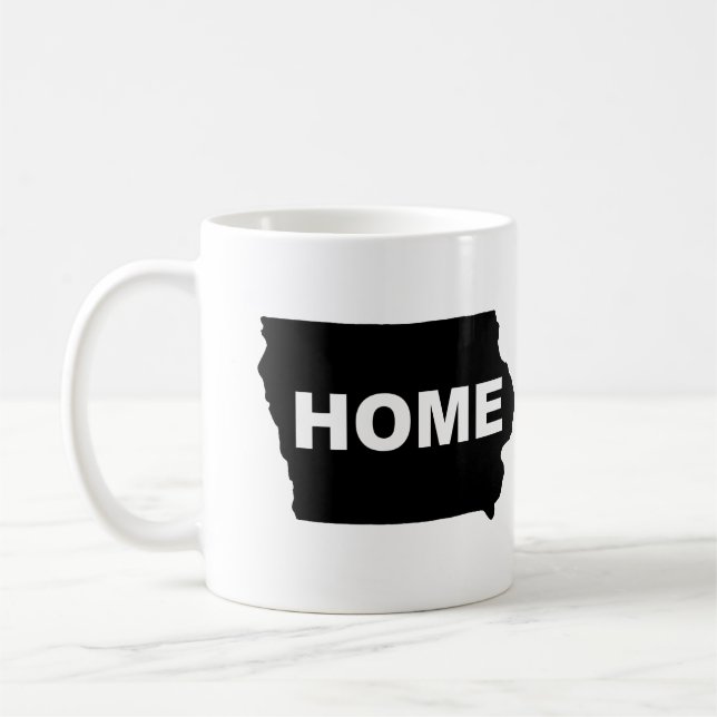 Iowa-Zuhause weg von Staats-Tasse oder Reise-Tasse Tasse (Links)