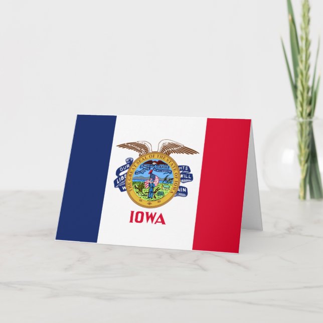 Iowan Flag & Seal, Flag of Iowa Karte (Vorderseite)