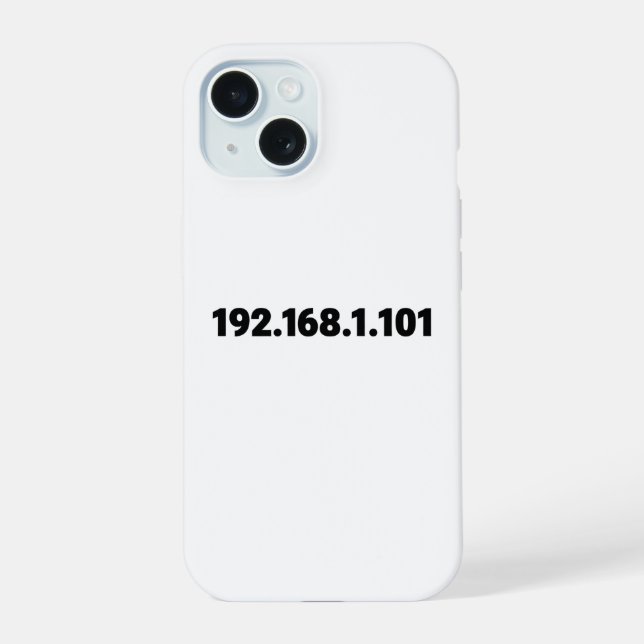 IP-Adresse iPhone 15 Hülle (Rückseite)
