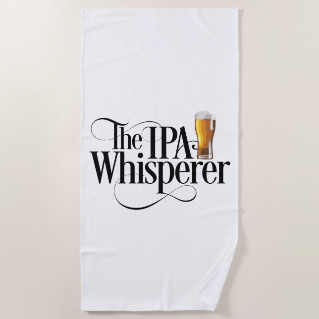 IPA Whisperer Beach Handtuch (Vorderseite)