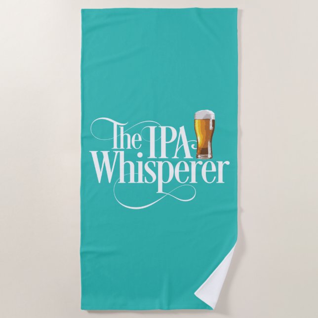 IPA Whisperer Beach Handtuch (Vorderseite)