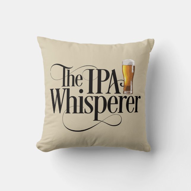 IPA Whisperer Throw Kissen (Vorderseite)