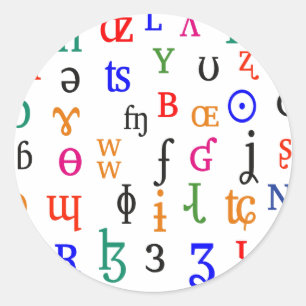 IPA-Zeichen Runder Aufkleber