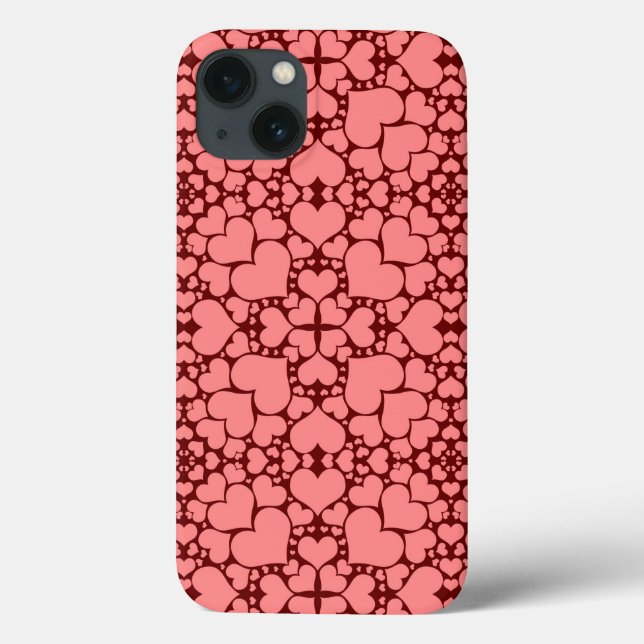 iPad Air Hüllen "Playful Hearts - Pink & Red" (Rückseite)