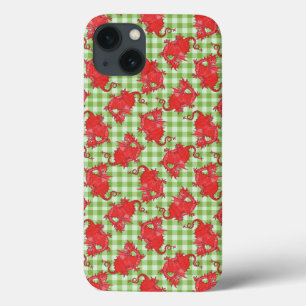 iPad Air Hüllen: Rote Drachen auf Green Gingham Case-Mate iPhone Hülle