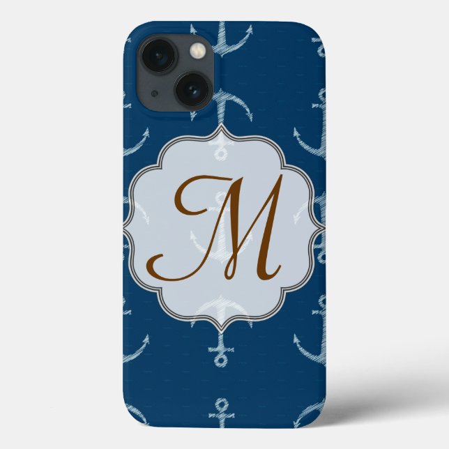 IPAD-Fall für das Seefahrermonogramm Nautic Anchor Case-Mate iPhone Hülle (Rückseite)