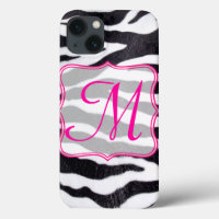 IPAD-Fall für Zebra Stripe Animal Print Wild Monog
