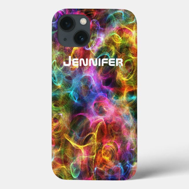 iPad Hülle | Regenbogenlampen | PERSONALISIERT (Rückseite)