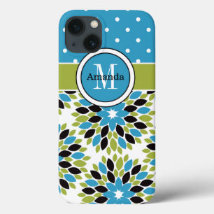 iPad Mini-Fall Blumenstrauß, Punkte Blau, grün Case-Mate iPhone Hülle