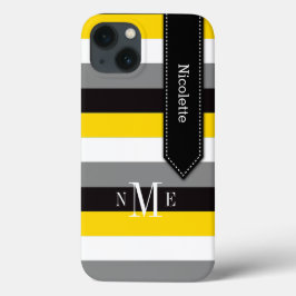 iPad Mini-Fall | Streifen | Gelb, Schwarz, Grau Case-Mate iPhone Hülle