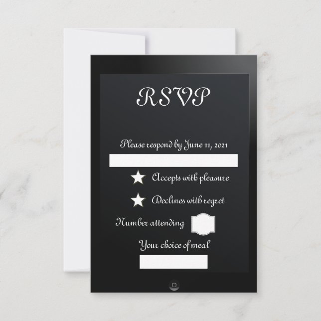 IPad RSVP Karte (Vorderseite)