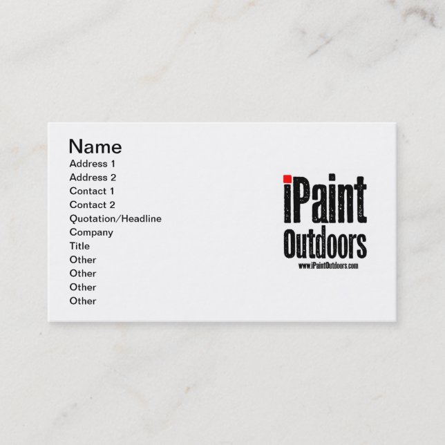 iPaintOutdoors Karte (Vorderseite)