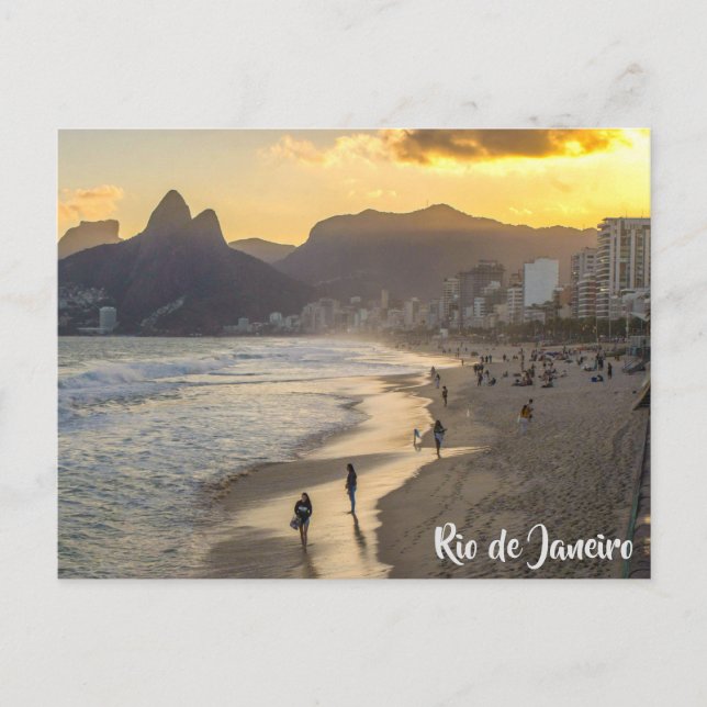 Ipanema Beach, Rio de Janeiro, Brasilien Postkarte (Vorderseite)