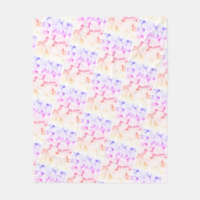 Ipanema Briefmarke Art Heart Sticker Fleecedecke (Vorderseite)