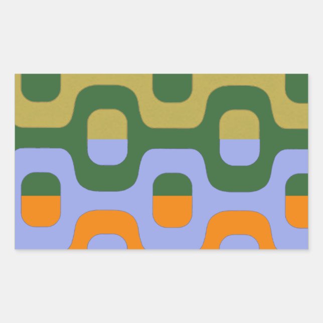 Ipanema farbene Promenade Rechteckiger Aufkleber (Vorderseite)