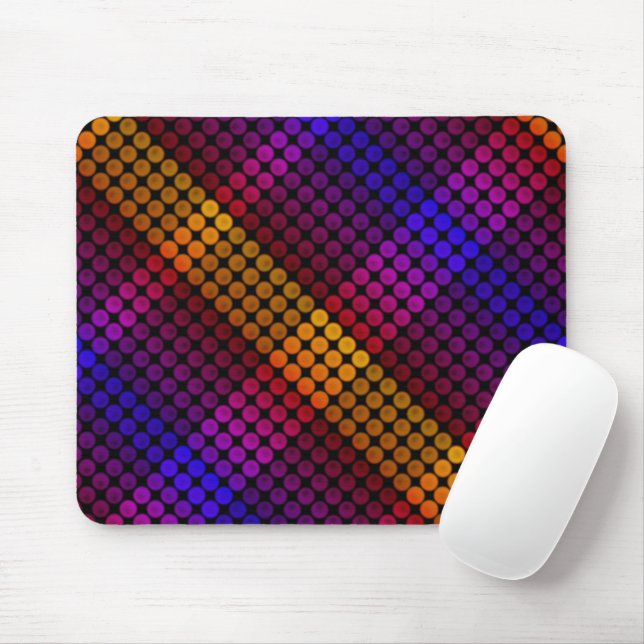 Ipanema färbt Kreise auf schwarz, bildet Quadrate Mousepad (Mit Mouse)