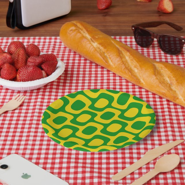 Ipanema-Gehmuster, Strandmuster, Brasilien Pappteller (Picknick)