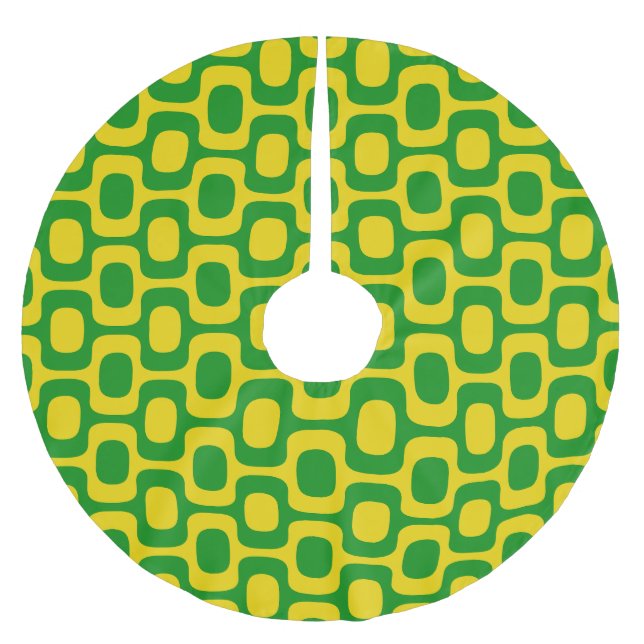 Ipanema-Gehmuster, Strandmuster, Brasilien Polyester Weihnachtsbaumdecke (Vorderseite)