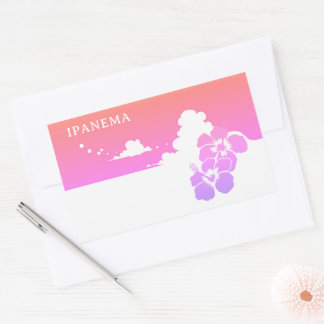 IPANEMA Hibiscus Blue Sky Rectangle Rechteckiger Aufkleber