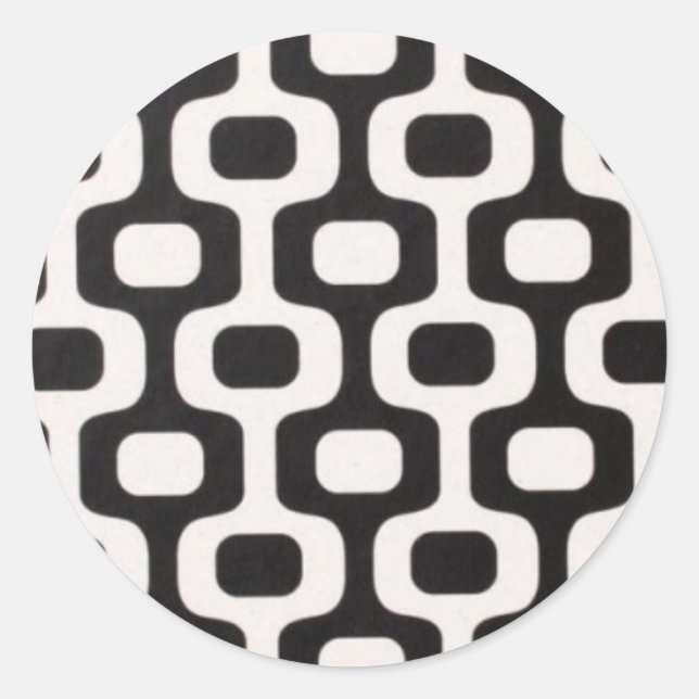 Ipanema Leblon Bürgersteig Rio Brasil Runder Aufkleber (Vorderseite)