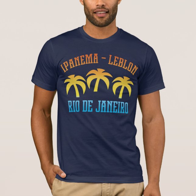 Ipanema Leblon Palmen Rio T-Shirt (Vorderseite)