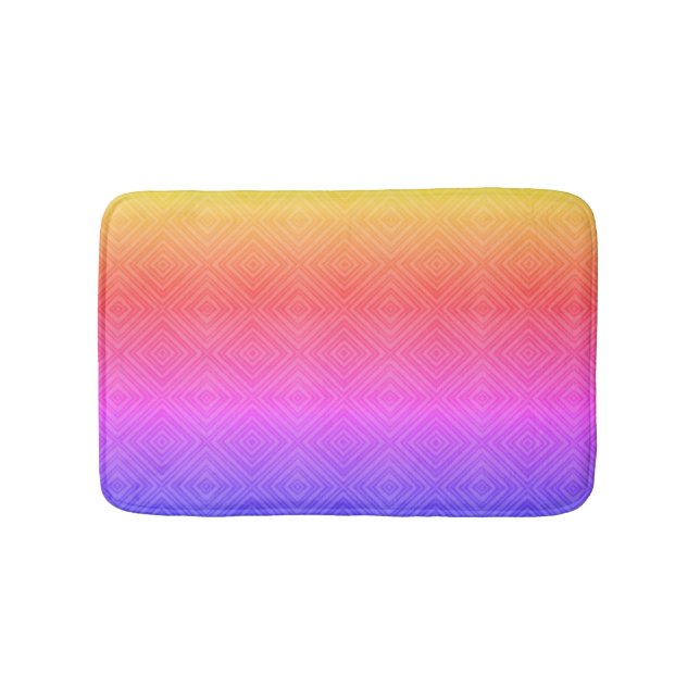 Ipanema Rainbow Hypnotic Diamond Modern Pop Art Badematte (Vorderseite)