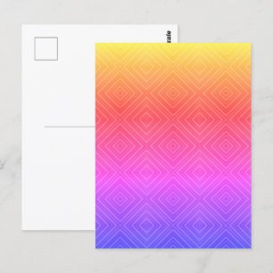 Ipanema Rainbow Hypnotic Diamond Modern Pop Art Postkarte