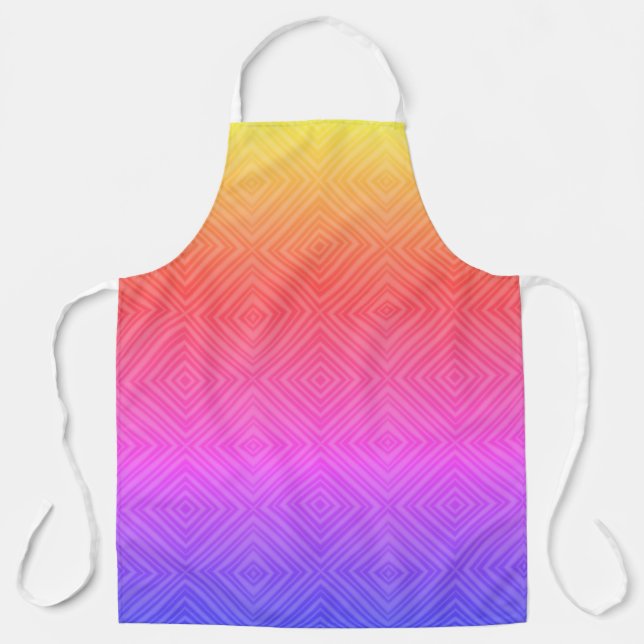 Ipanema Rainbow Hypnotic Diamond Modern Pop Art Schürze (Vorderseite)