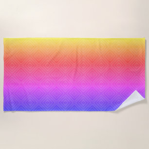 Ipanema-Regenbogen-Hypnotischer-Diamant-Moderne-Po Strandtuch