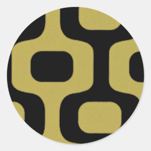 Ipanema Strand-Bürgersteigsentwurf Runder Aufkleber