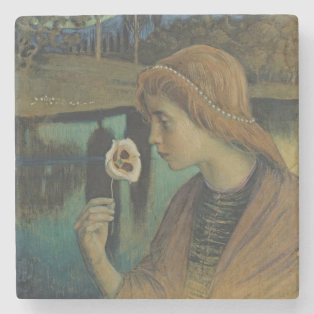 Iphigenia Symbolist Stone Coaster Steinuntersetzer (Vorderseite)