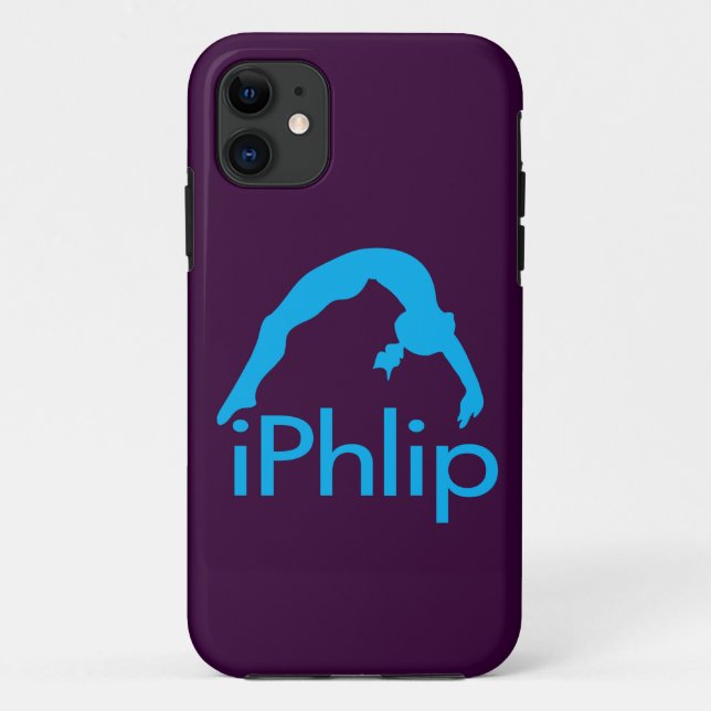 iPhlip blauer GymnastikGymnast Case-Mate iPhone Hülle (Rückseite)